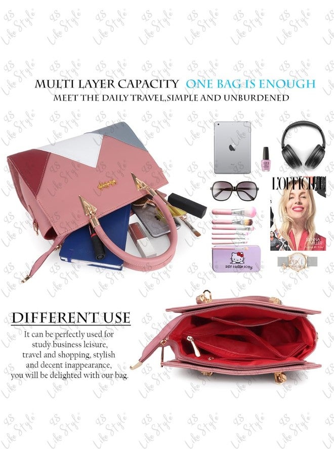 LIKE STYLE Women Colourblocked Hand Bag (Pink) - Image 5