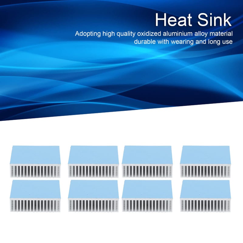 Aluminum Alloy Heat Sink 50x50x15mm With Adhesive Backing For CPU LED Cooling - Image 4