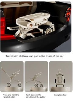 Generic Sunshade Travel Pocket Scooter for Children Swivel Seat Foldable 4 Wheels Kids Stroller 0- 6 Years Buy Cycle  - Image 4
