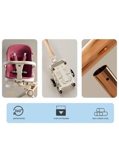 Generic Sunshade Travel Pocket Scooter for Children Swivel Seat Foldable 4 Wheels Kids Stroller 0- 6 Years Buy Cycle  - Image 3
