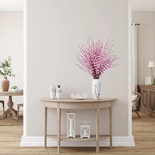 Sggvecsy 10 Pcs 295 Long Artificial Jasmine Flowers Tall Fake Flower Bouquet Faux Jasmine Plants Dry Branches for Valentines Day Wedding Home Party Office Kitchen DecorationPink - Image 3