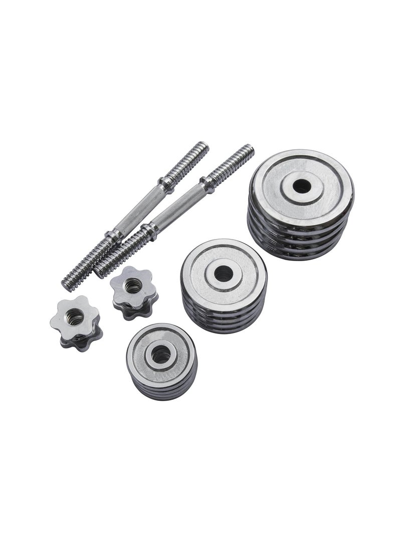 Spall Dumbbells Hand Weights Silver Fitness Dumbbells Set With Adjustable Knots Weight Dumbbells Home Fitness Equipment Male Female Gym Equipment - Image 3
