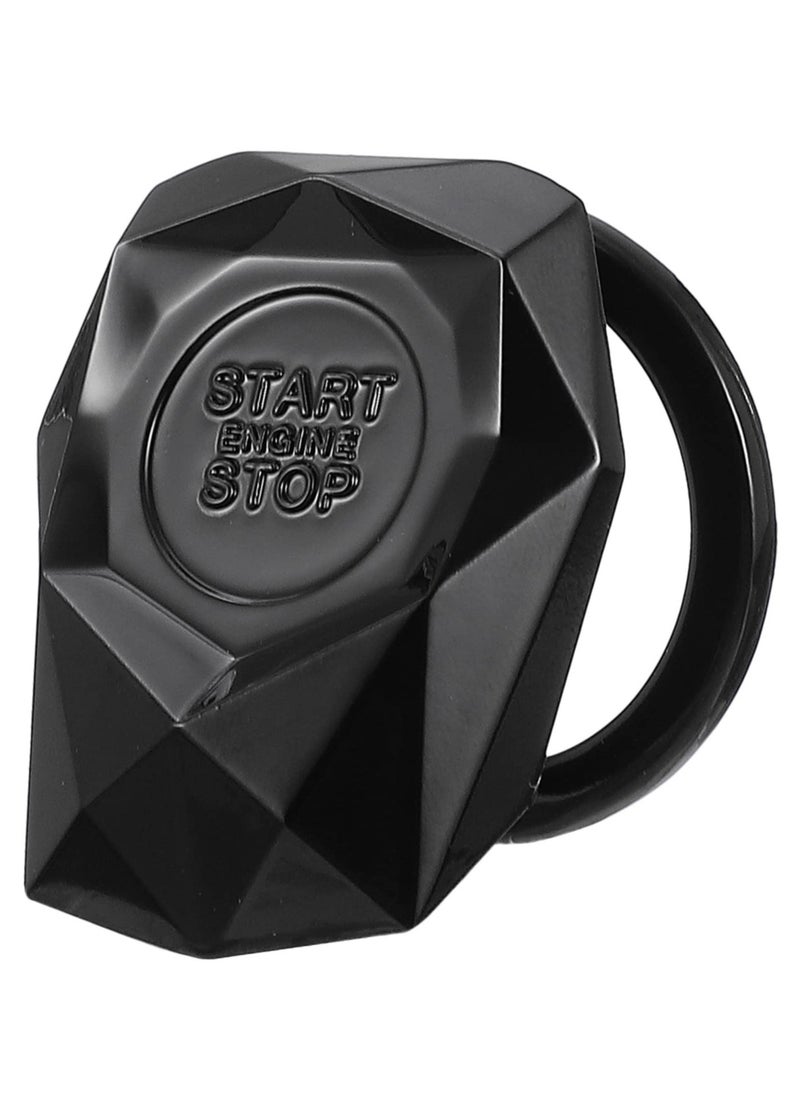 Excefore Car Engine Start Button Cover, Car Start Button Covers Key Ignition Cover Car Bling Ring Sticker Cap Ignition Accessories car Sticker fire Cover Iron Universal  - Image 1
