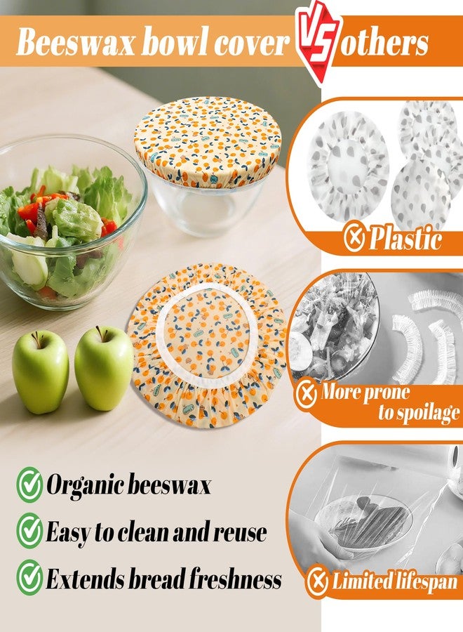 OHIYO Reusable Beeswax Bowl Covers (2 Large), Elastic Cotton Cloth Sourdough Bread Cover, 12 inch Reusable Bowl Caps for Bread Proofing Baskets and Large Mixing Containers - Image 3