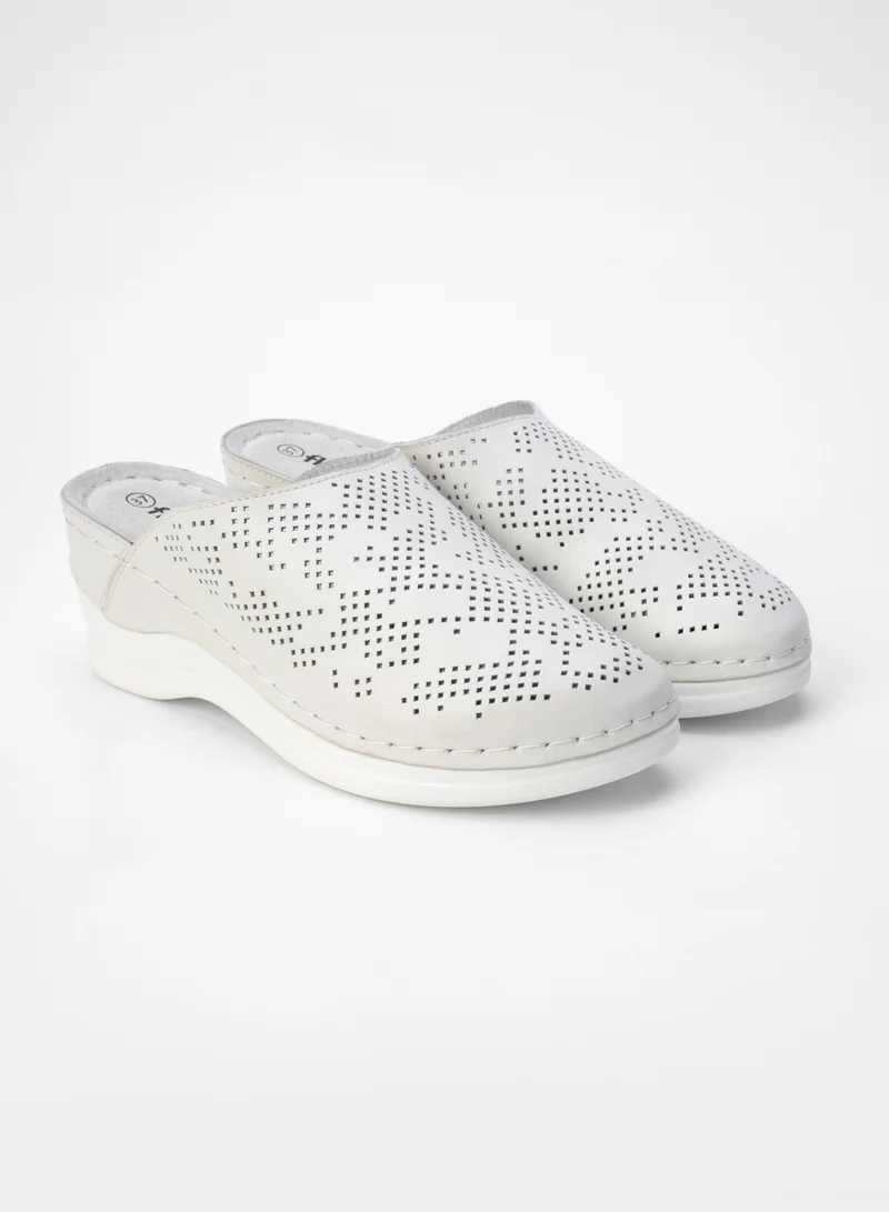 flaneur Flaneur Sneaker Mules for Women - Sabot Casual Ladies Shoes, Stylish Footwear for Women, 100% Natural Leather, Platform Lightweight &amp; Breathable Slip On Slides, Non-Slip Extra Wide Comfortable Shoes
