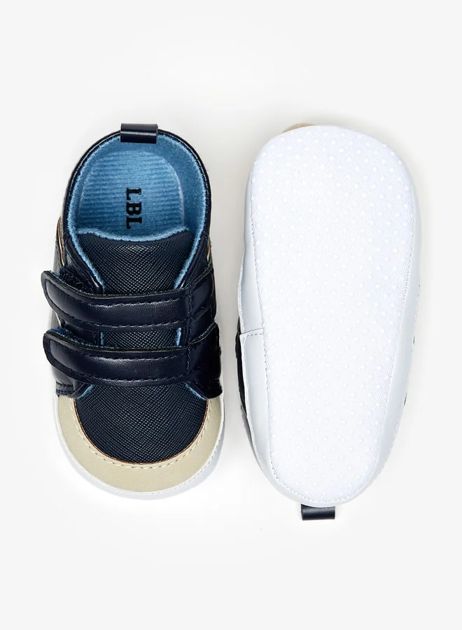 ل ب ل Boys Textured Booties With Hook And Loop Closure