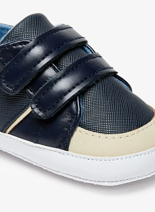 ل ب ل Boys Textured Booties With Hook And Loop Closure