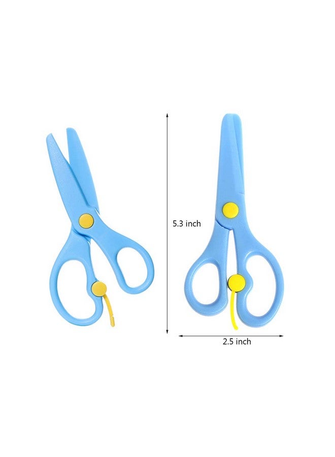 Yimaa 8 Pack Preschool Training Scissors Kids Plastic Playdough Scissors Childrens Toddler Safety Scissors Handmade Art Craft Scissors Left Handed Training Spring Scissors - Image 2