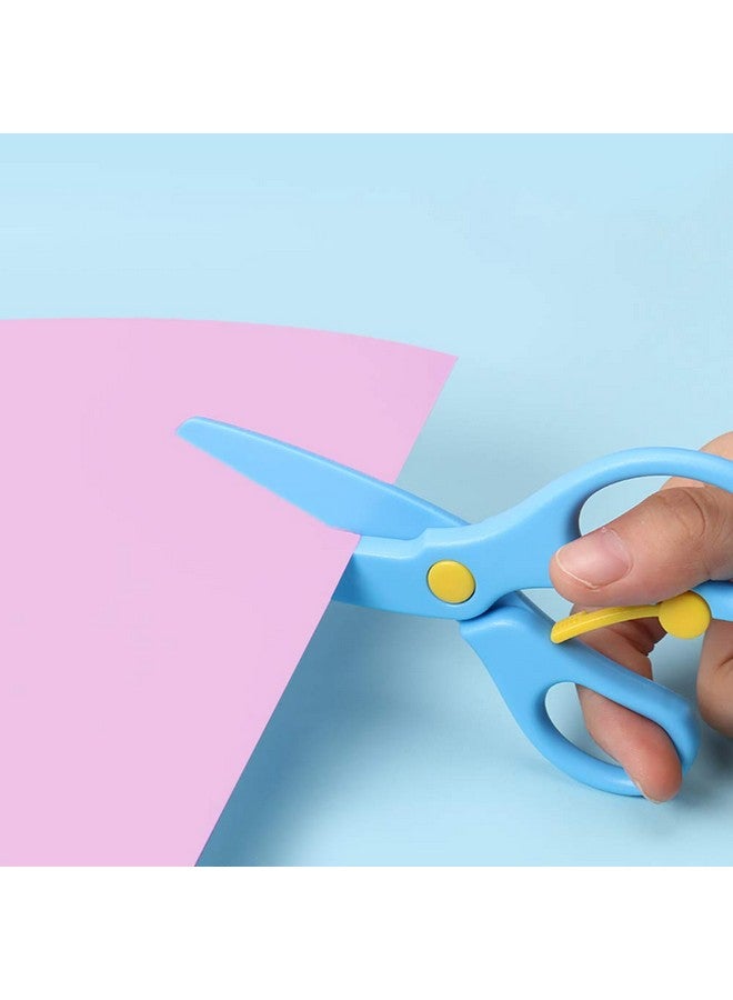 Yimaa 8 Pack Preschool Training Scissors Kids Plastic Playdough Scissors Childrens Toddler Safety Scissors Handmade Art Craft Scissors Left Handed Training Spring Scissors - Image 4