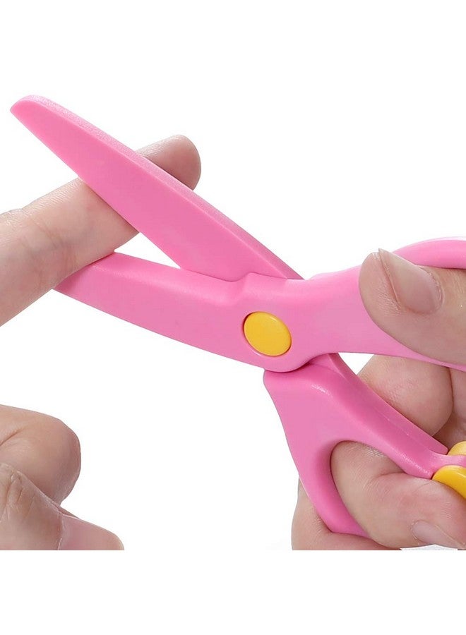 Yimaa 8 Pack Preschool Training Scissors Kids Plastic Playdough Scissors Childrens Toddler Safety Scissors Handmade Art Craft Scissors Left Handed Training Spring Scissors - Image 3