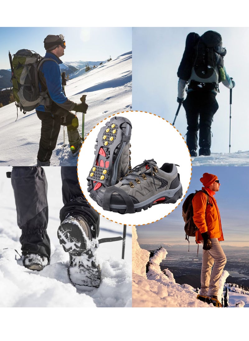 Generic - Ice Cleats with 10 Spikes for Hiking and Climbing, Traction Crampons for Men and Women, Perfect for Snow and Ice Walking - Image 1