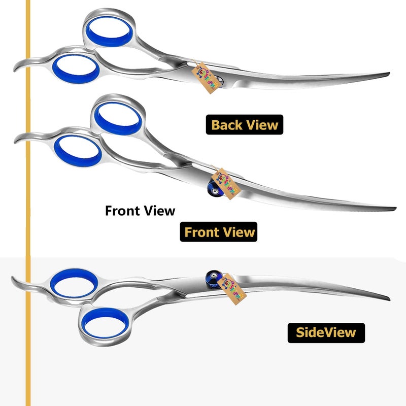 Western Era Dog Grooming Up Curved scissor, Stable, Sharp, Convex Edge, Safety, Round Tip, Ergonomically Designed, Holding Comfortably, Suitable for trimming, dogs, cats, and other pets (15cm) - Image 2