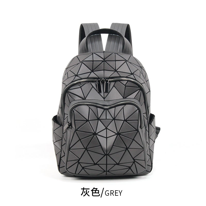 Backpack Women'S New Arrival Fashionable All-Match Large Capacity Schoolbag Japanese Style Rhombic Casual Travel Backpack Trendy 1304 - Image 1
