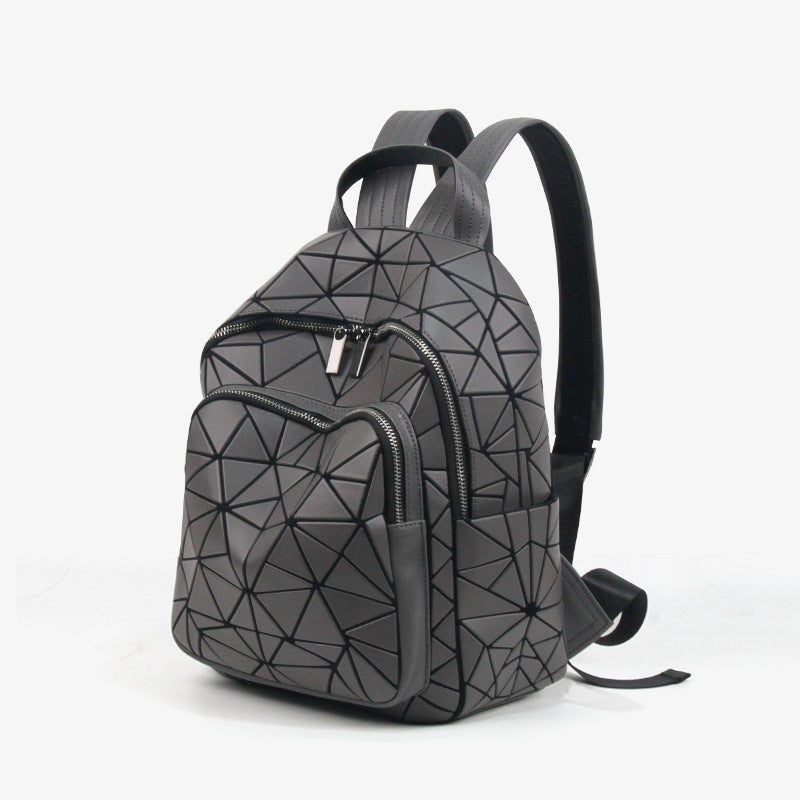Backpack Women'S New Arrival Fashionable All-Match Large Capacity Schoolbag Japanese Style Rhombic Casual Travel Backpack Trendy 1304 - Image 2