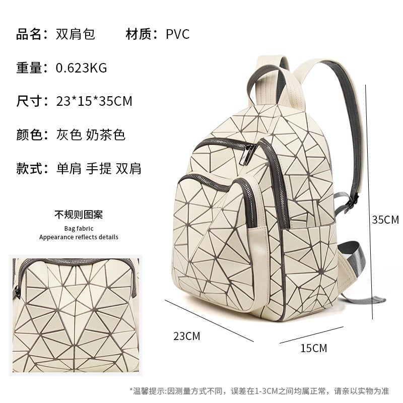 Backpack Women'S New Arrival Fashionable All-Match Large Capacity Schoolbag Japanese Style Rhombic Casual Travel Backpack Trendy 1304 - Image 5