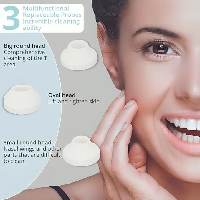 SHOPECOM Visual Blackhead Remover Skincare Expert Acne Pore Cleaner Pimple Removal Tool with 50x Magnifier Facial Pore Cleaner Blackhead Removal Tool - Image 3