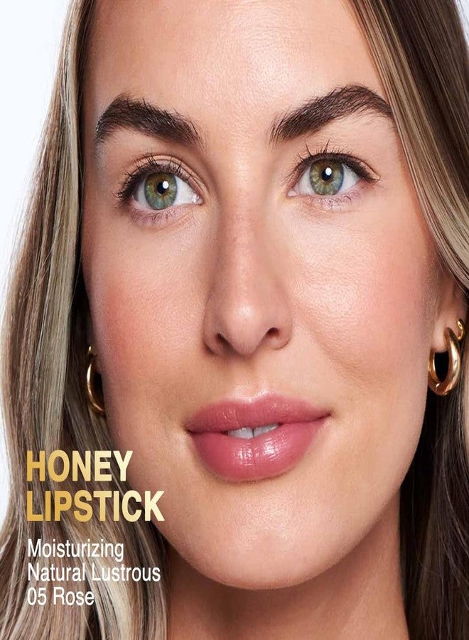 evpct Rose Honey Lipstick Tinted Lip Balm, Moisturizing Tinted Lip Oil Stick Lipstick for Older Women, Sheer Lightweight Hydrating Nourishing Shine Tinted Lip Balm Color Gloss Tint Stain, 05# Rose - Image 2