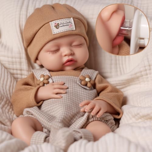 BABESIDE 16 Inch Silicone Baby Doll Weighted 4 PoundsNOT Vinyl Realistic Baby Doll Girl Lifelike Reborn Baby Dolls Silicone Full Body Gift with Accessories for Kids 3 Collectors - Image 5