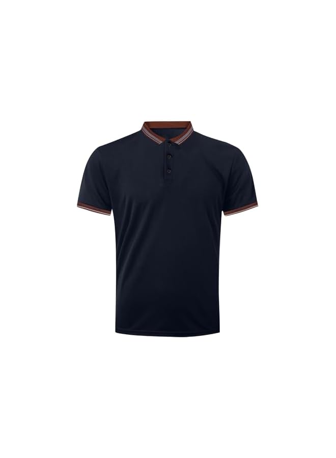 نيبمينينت قمصان بولو كاجوال للرجال بأسلوب كلاسيكي، بأزرار، قصيرة الأكمام، تي شيرتات ناعمة بتدرجات الألوان، ملابس أنيقة للجولف. - Image 3