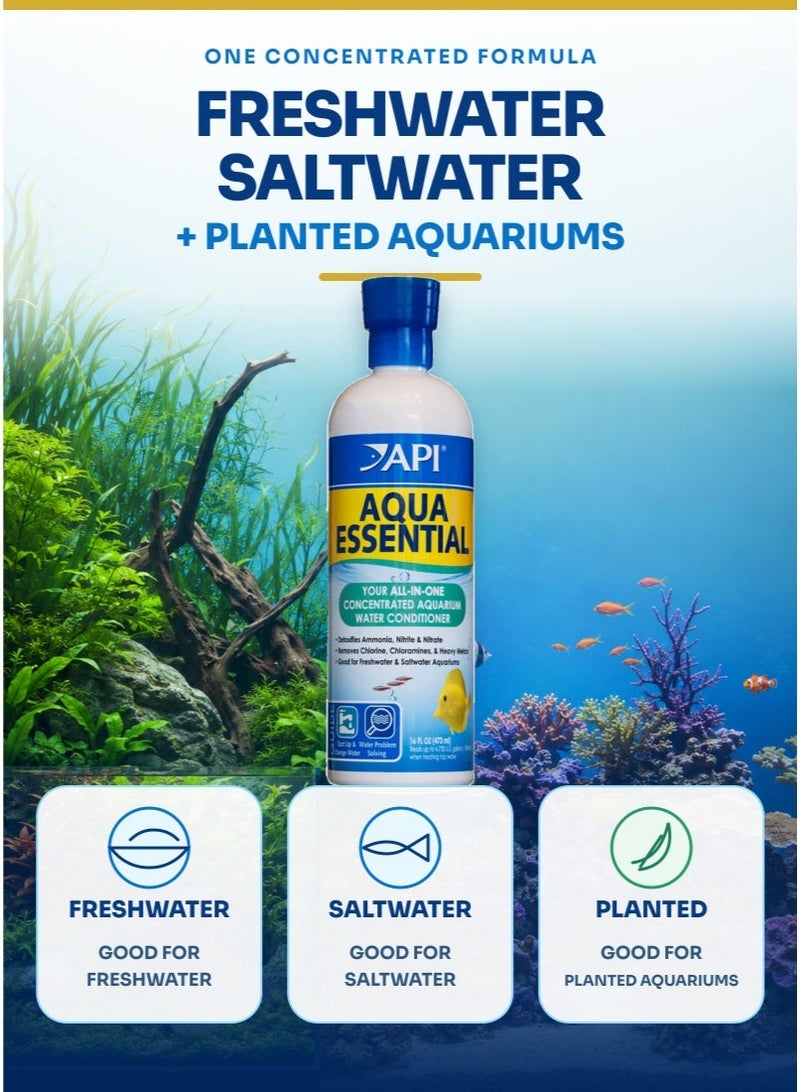 API Aqua Essential 16 oz Water Conditioner, Highly Concentrated Aquarium Water Treatment, Chemical Dechlorinator for Freshwater, Saltwater, Planted - Image 4