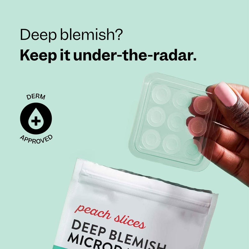 Peach Slices - Deep Blemish Microdarts (9 ct) - Early Stage Pimple Patches for Face - Salicylic Acid, Niacinamide, Hyaluronic Acid, Tea Tree Oil & Cica - Vegan, Cruelty Free, Korean Skin Care & Beauty - Image 2