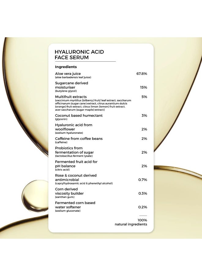 BRILLARE 2% Hyaluronic Acid Serum, Anti-ageing & Fine Lines, Intense Hydration, 100% Natural Face Serum  - Image 2