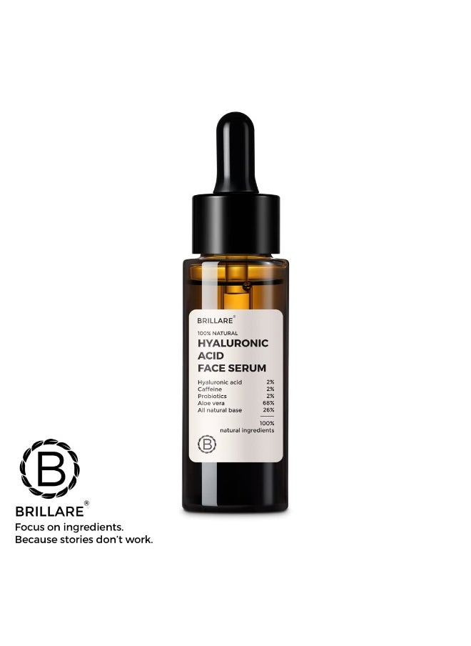 BRILLARE 2% Hyaluronic Acid Serum, Anti-ageing & Fine Lines, Intense Hydration, 100% Natural Face Serum  - Image 4