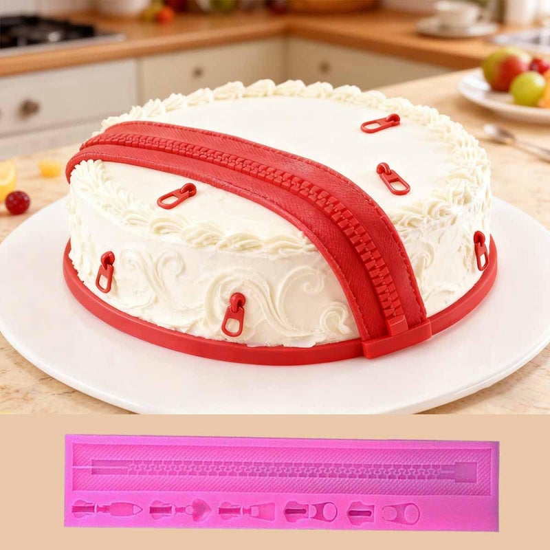 KuuGuu 2 PACK Zipper Chain Silicone Mold Realistic Chain Cake Fondant Mold Purse Bag Cake Decorating Mould for DIY Cake Border Decoration, Cupcake Topper, Jewelry, Polymer Clay, Crafting Projects - Image 5