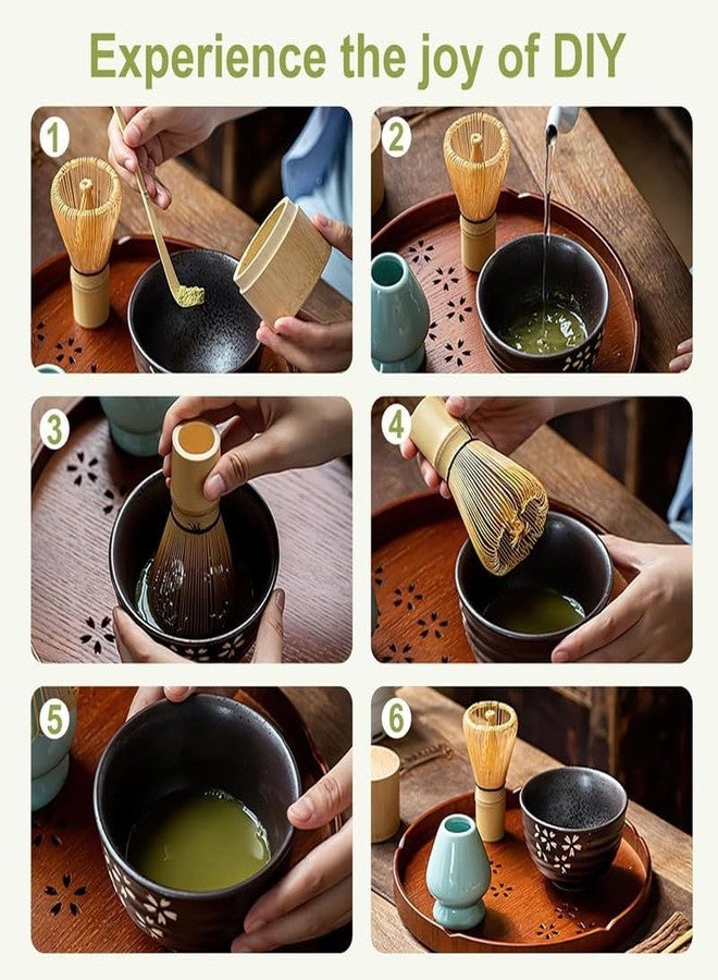 Dhanuom Matcha Whisk Bamboo Set Traditional Japanese Matcha Tea Whisk for Green Tea Latte Handcrafted Bamboo Chasen Matcha Lovers (1Pcs) - Image 4