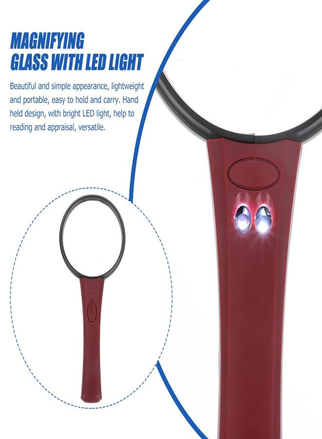 PACKOVE Led Magnifying Glasses with Light Handheld Reading Magnifier 7.09 Inch Shatterproof Lens Portable Magnifier for Reading and Nature Exploration - Image 4