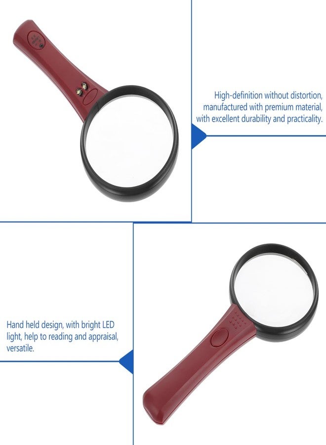 PACKOVE Led Magnifying Glasses with Light Handheld Reading Magnifier 7.09 Inch Shatterproof Lens Portable Magnifier for Reading and Nature Exploration - Image 3