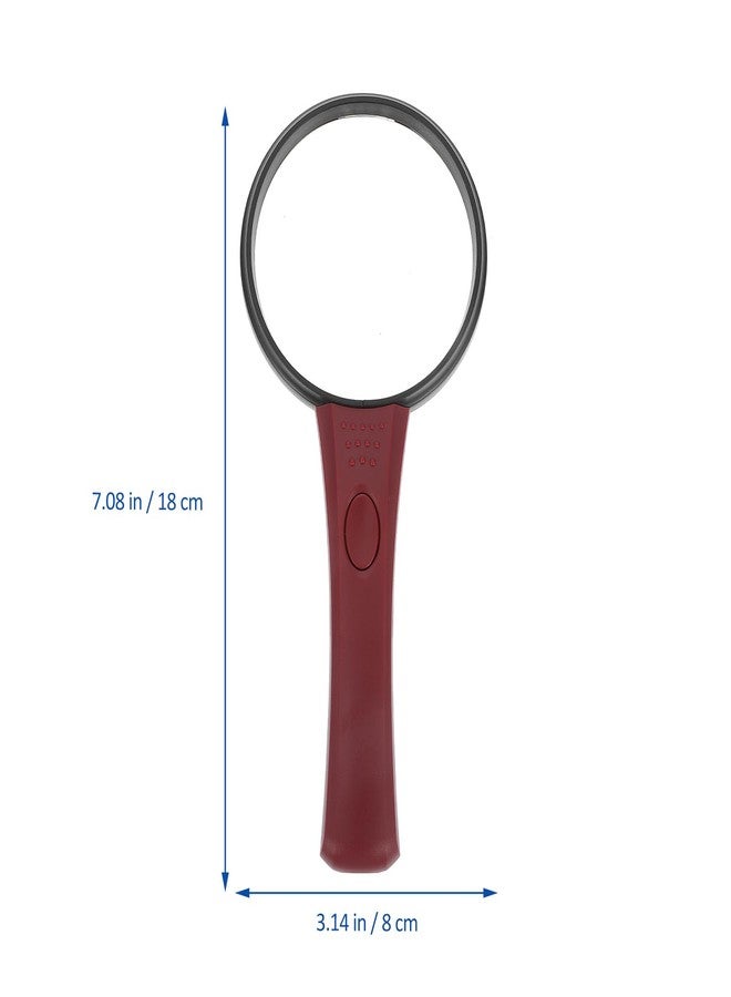 PACKOVE Led Magnifying Glasses with Light Handheld Reading Magnifier 7.09 Inch Shatterproof Lens Portable Magnifier for Reading and Nature Exploration - Image 2