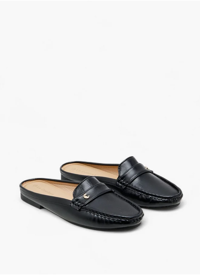 لو كونفورت Women's Metal Accent Slip-On Mules