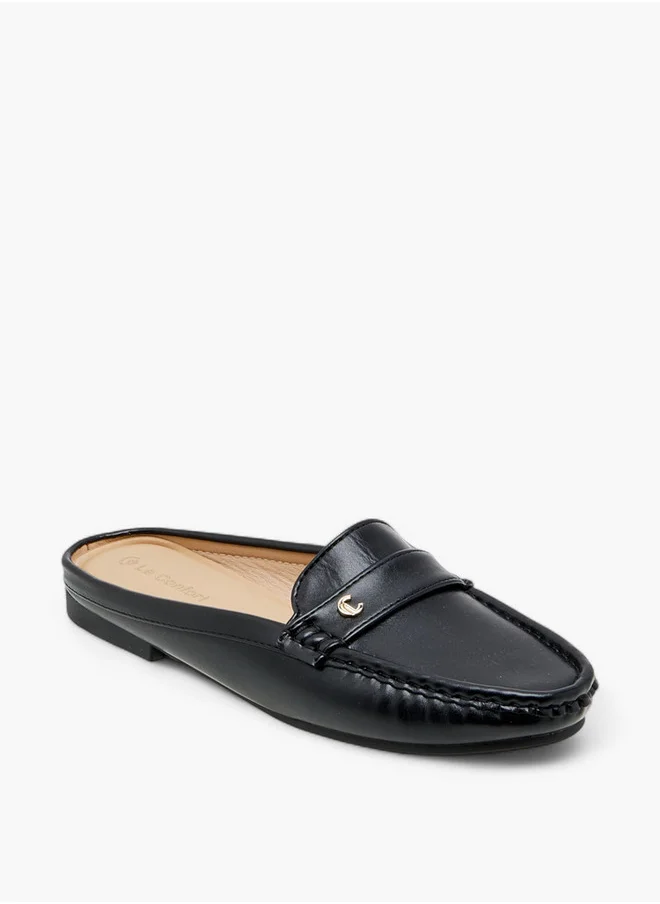 لو كونفورت Women's Metal Accent Slip-On Mules