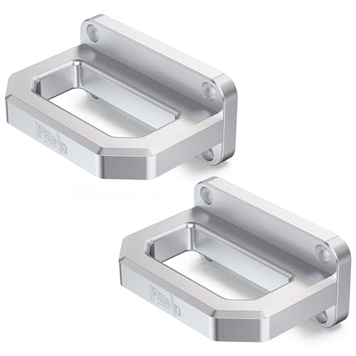 RENO Aluminum Front Tow Hooks, Heavy Duty Show Hook D-Ring Shackle Compatible with 2003-2018 Ram 2500 3500 2WD & 4WD Truck Recovery - Replace OEM 68171791AA, 52020587AB (2Pcs, Silvery) - Image 1