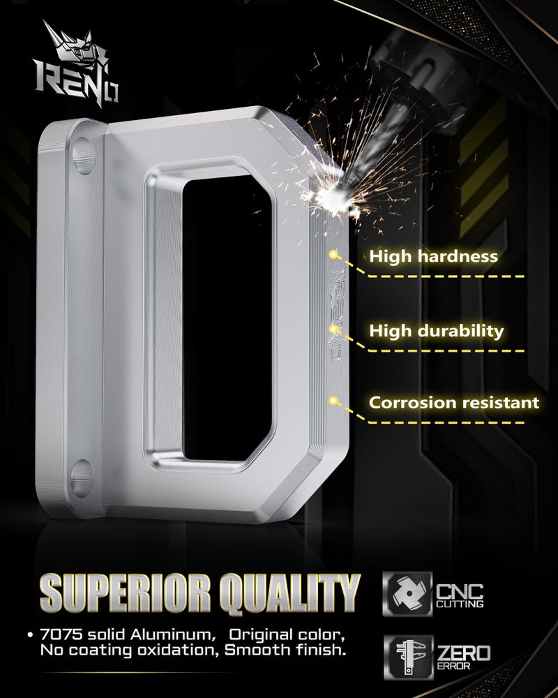 RENO Aluminum Front Tow Hooks, Heavy Duty Show Hook D-Ring Shackle Compatible with 2003-2018 Ram 2500 3500 2WD & 4WD Truck Recovery - Replace OEM 68171791AA, 52020587AB (2Pcs, Silvery) - Image 4