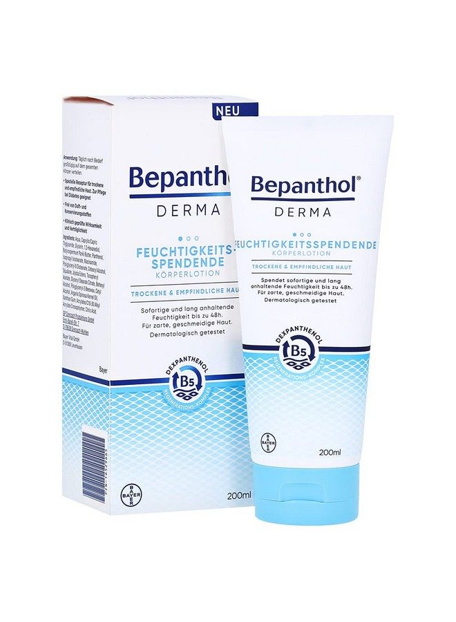 Bepanthol Derma Moisturizing Body Lotion Body Care For Sensitive And Dry Skin Dermatologically Tested Moisturizer With Dexpanthenol Fragrancefree 200 Ml /6.76 Fl.Oz - Image 2