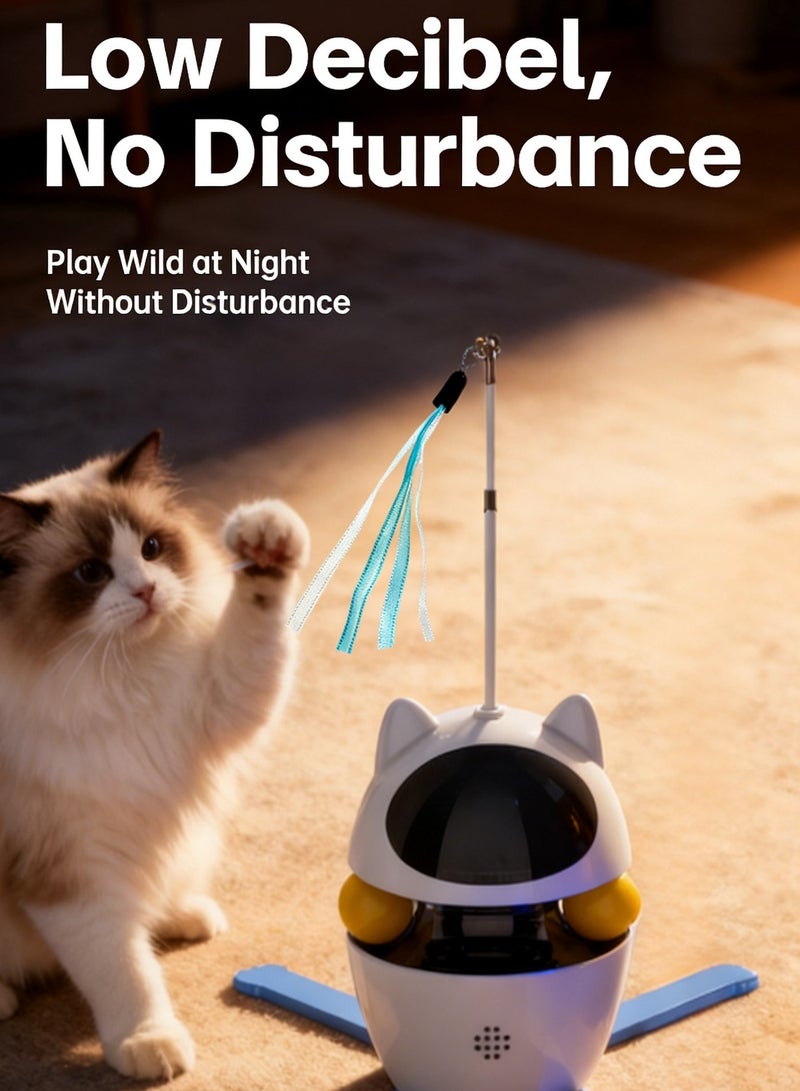 دينغ زاب لعبة قطّة تفاعلية بليزر وريش مُثير، كرة دوارة ذكية أوتوماتيكية، ليزر آمن ودقيق - Image 2