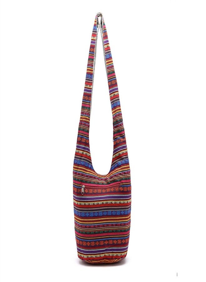 KARRESLY Bohemian Cotton Hippie Shoulder Bag Thai Top Zip Sling Crossbody Bag Hobo Bag Handmade Messenger Purse - Image 1
