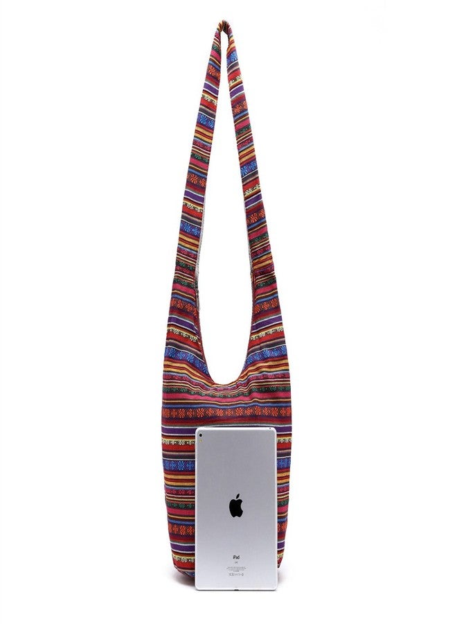 KARRESLY Bohemian Cotton Hippie Shoulder Bag Thai Top Zip Sling Crossbody Bag Hobo Bag Handmade Messenger Purse - Image 5