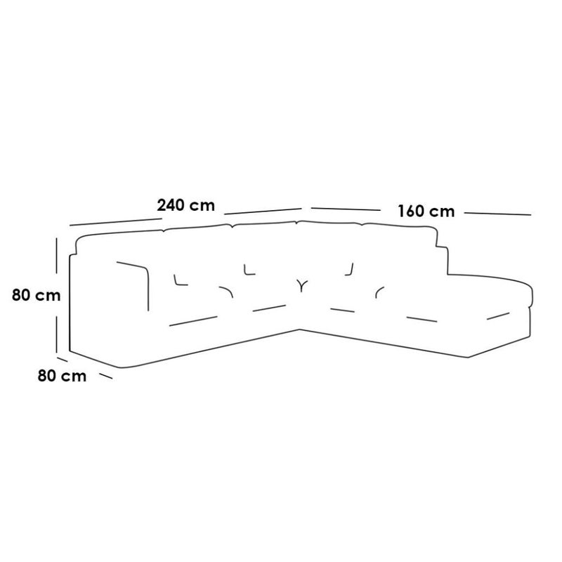 Betak Velvet, Swedish wood and Thai MDF corner sofa - Grey - Image 2