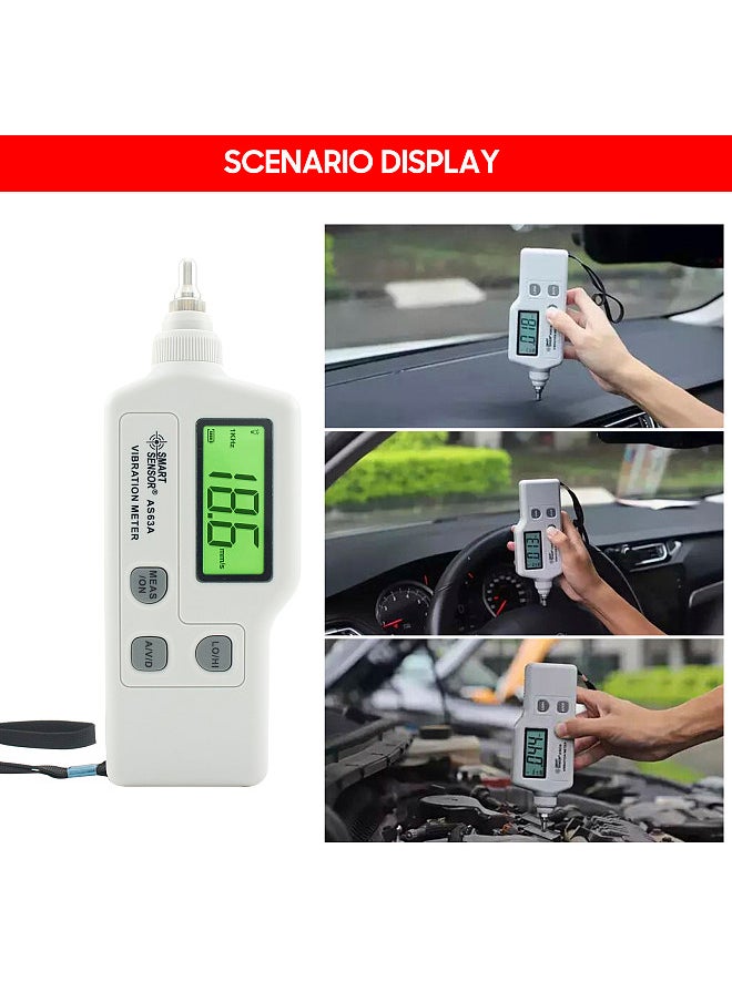 SMART SENSOR AS63A Digital Vibration Meter with LCD Screen Vibration Analyzer Tester AC Output Acceleration / Velocity / Displacement Measurement  - Image 4