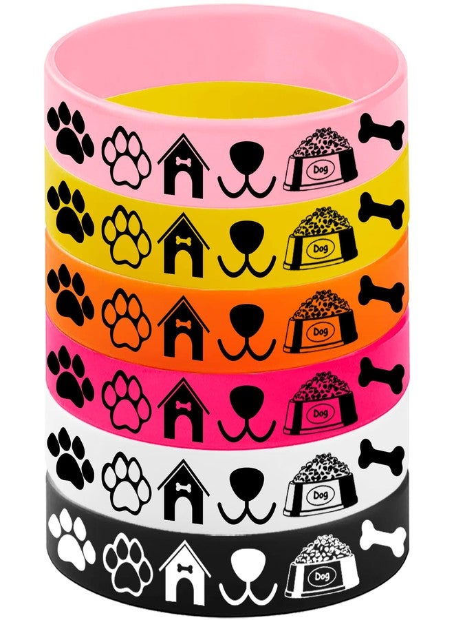 CupaPlay 24PCS Pet Rubber Bracelets Silicone Wristbands -Dog Theme Party Supplies Decorations Kawaii Pet Paw Birthday Baby Shower Party Favors - Image 4