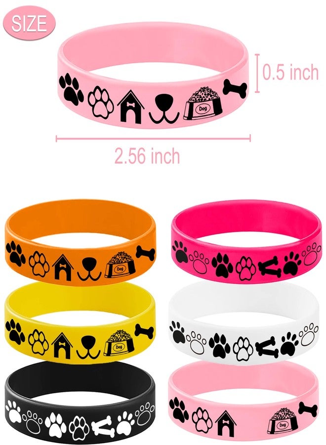 CupaPlay 24PCS Pet Rubber Bracelets Silicone Wristbands -Dog Theme Party Supplies Decorations Kawaii Pet Paw Birthday Baby Shower Party Favors - Image 3