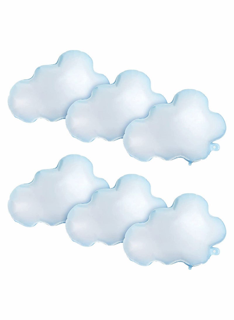 SYOSI 30inch Cloud Foil Balloons 6 Pieces Aluminum Mylar for Birthday Baby Shower Themed Party Decorations Supplies - Image 1