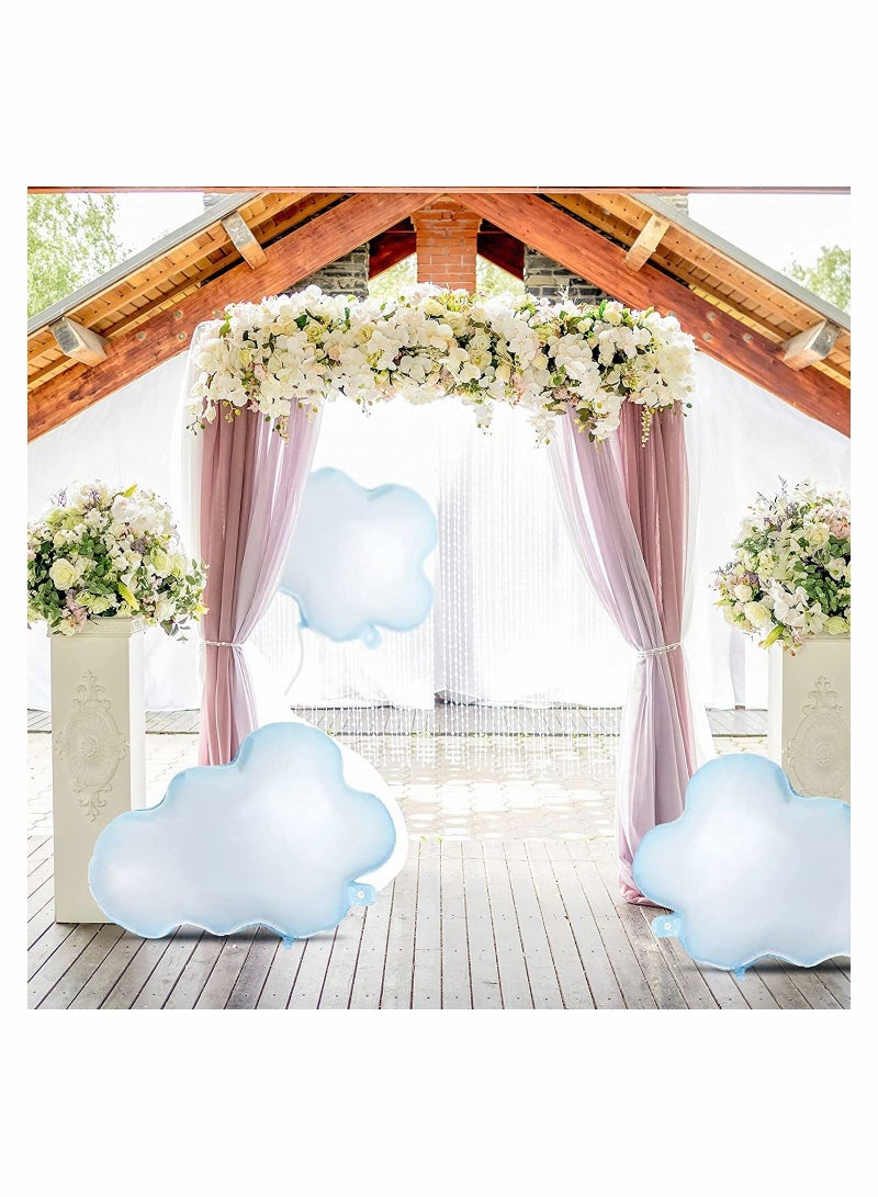 SYOSI 30inch Cloud Foil Balloons 6 Pieces Aluminum Mylar for Birthday Baby Shower Themed Party Decorations Supplies - Image 5