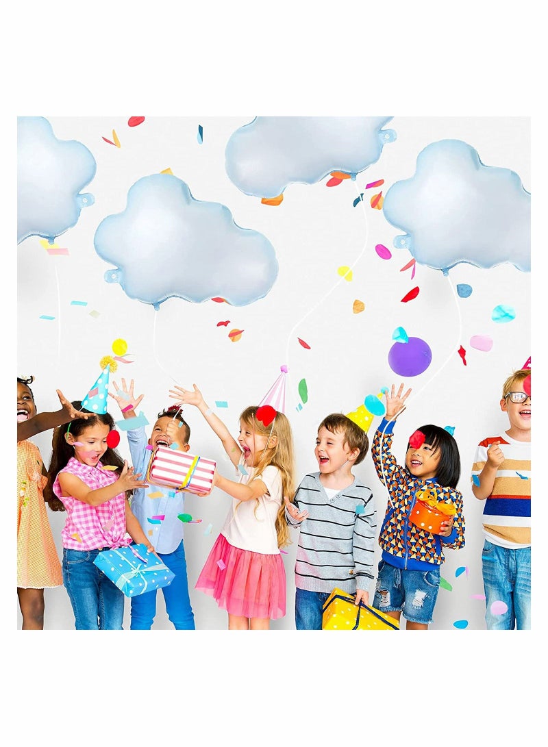 SYOSI 30inch Cloud Foil Balloons 6 Pieces Aluminum Mylar for Birthday Baby Shower Themed Party Decorations Supplies - Image 3