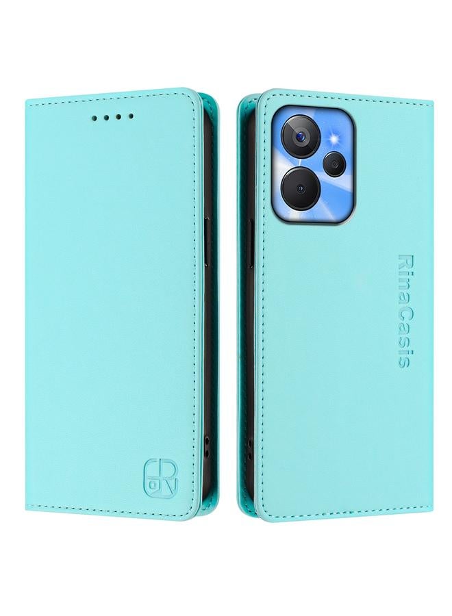 اس-توب جراب لهاتف Realme 10T 5G / 10s 5G / 9i 5G Indian RC01 جراب هاتف جلدي مزدوج الطي مزود بخاصية الشفط المغناطيسي بتقنية RFID - Image 2