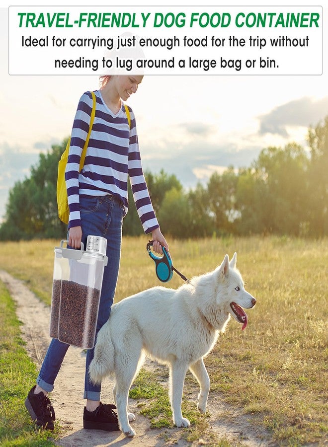 TBMax Dog Cat Food Storage Containers 2 Pack 10 Lbs to 14 Lbs Airtight Pet Food Container Dispenser Bird Seed Container with Large Spout & Portable Handle, Travel Dog Treat Cat Food Storage Bin - Image 4