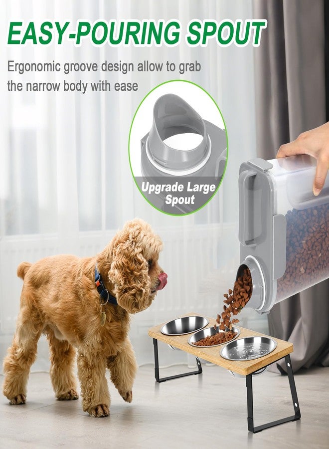 TBMax Dog Cat Food Storage Containers 2 Pack 10 Lbs to 14 Lbs Airtight Pet Food Container Dispenser Bird Seed Container with Large Spout & Portable Handle, Travel Dog Treat Cat Food Storage Bin - Image 3